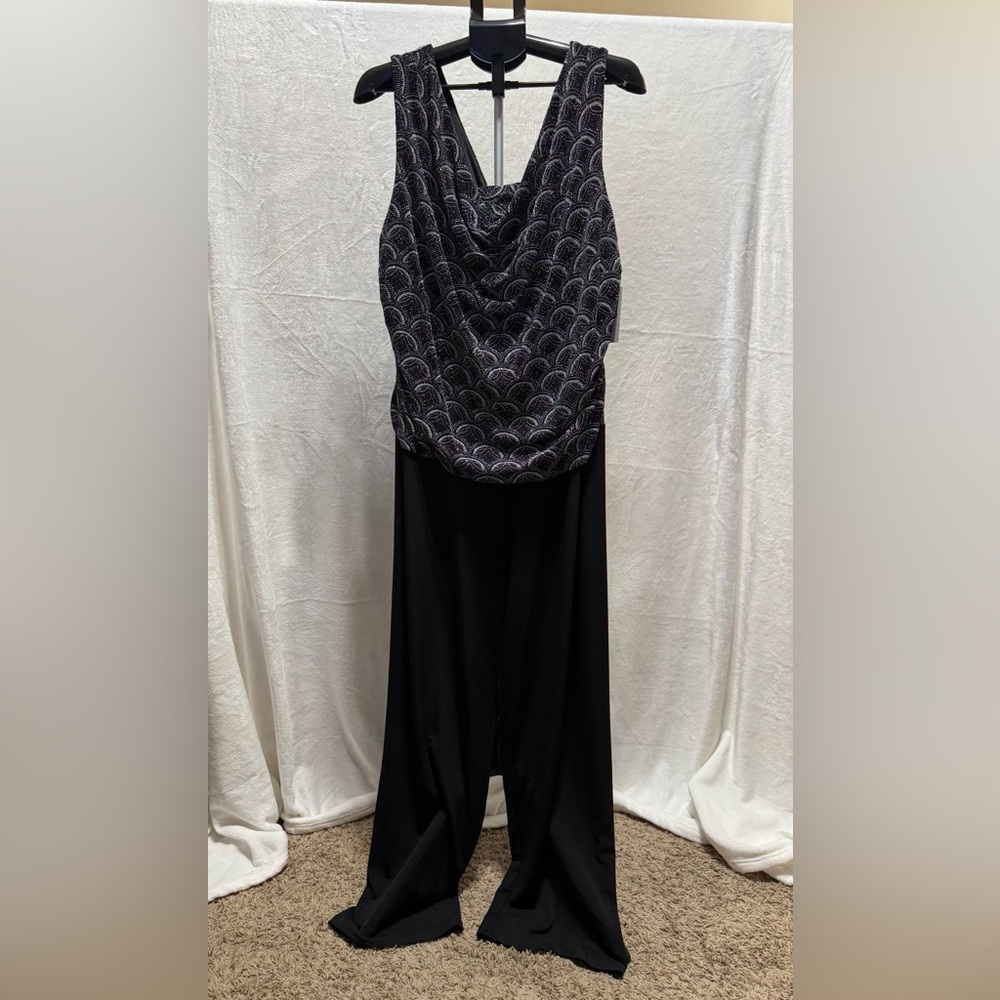 Enfocus Studio Black and Silver Jumpsuit